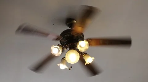 Rotating Ceiling Fan Stock Footage 
