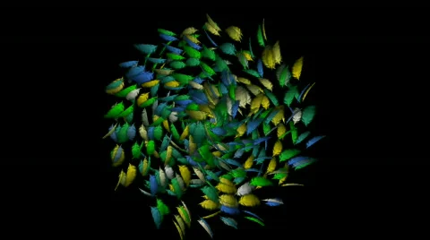 Rotating feathers fancy pattern. Stock Footage 815599
