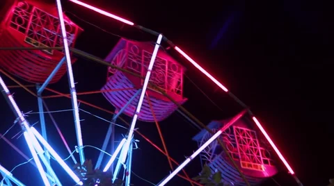 Rotating Ferris wheel Stock Footage 50514277
