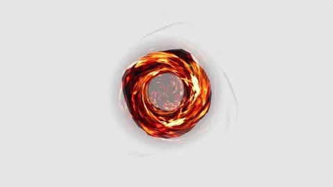 The rotating fiery whirlpool in the middle of the screen Isolated by Alpha Stock Footage 236921293