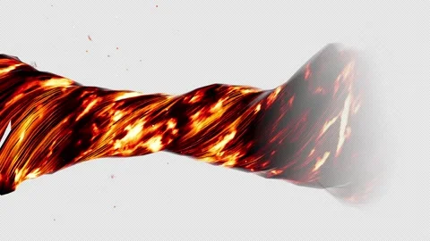 The rotating fiery whirlpool in the middle of the screen Isolated by Alpha Stock Footage 237248768