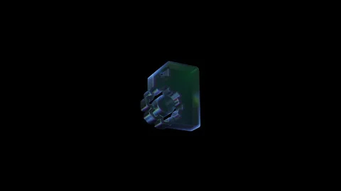 Rotating file settings glass icon animation Stock-Footage 329042513