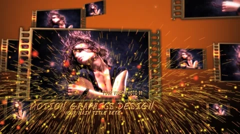 Rotating Film Strips FX v2 Stock After Effects