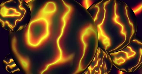 Rotating fire spheres Stock Footage 278864904