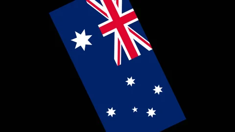 Rotating flag of the Australia Stock Footage 87840394