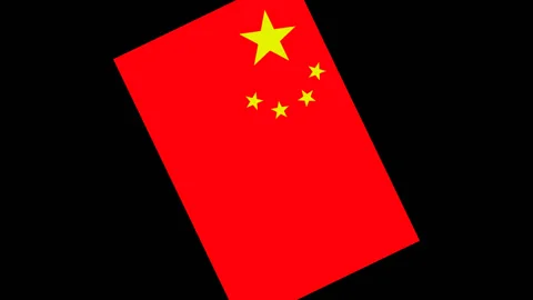 Rotating flag of the China Stock-Footage 87858257