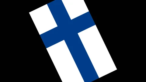 Rotating flag of the Finland Stock Footage 87664061