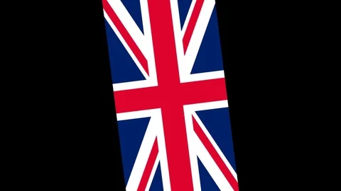 Rotating flag of the Great Britain Stock Footage 82865371