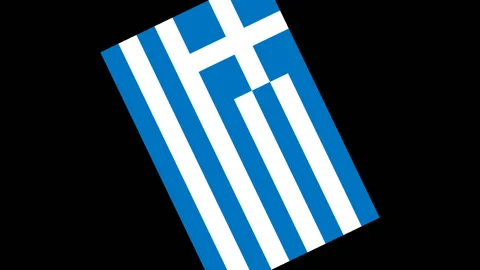 Rotating flag of the Greece Stock Footage 87678798
