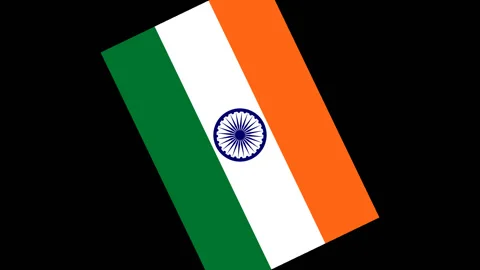 Rotating flag of the India Stock Footage 87858256