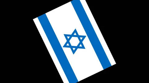 Rotating flag of the Israel Stock-Footage 87823416