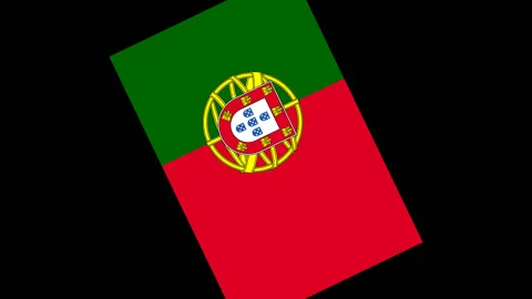 Rotating flag of the Portugal Stock-Footage 87632960