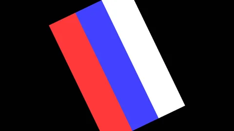 Rotating flag of the Russia Stock Footage 87595592