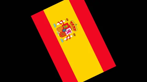 Rotating flag of the Spain Stock-Footage 87632962