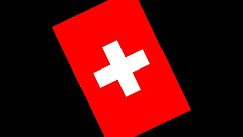 Rotating flag of the Switzerland Stock Footage 87786977