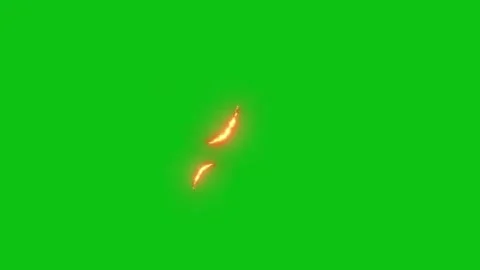Rotating flame animation. green background animation Vídeo Stock 326505577