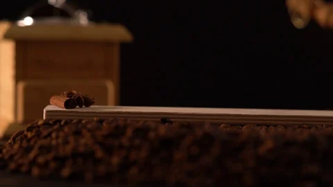 Rotating flip view of a coffee grinder Stock Footage 94462694