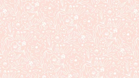 Rotating floral background. Pattern of small flowers, soft pink Stock Footage 286802638