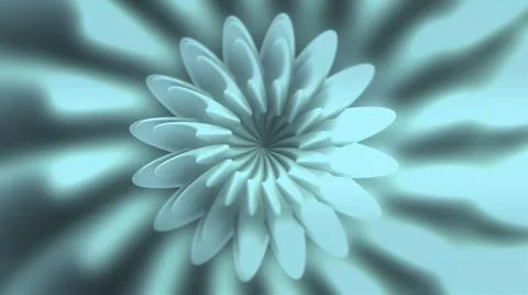 Rotating Flower Pattern. Motion. Beautiful 3d flower rotates and changes size Stock Illustration