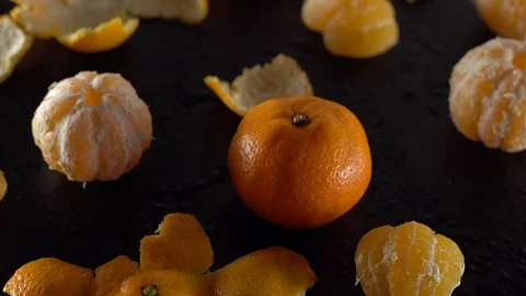 Rotating frash tangerines Vidéo 69933450