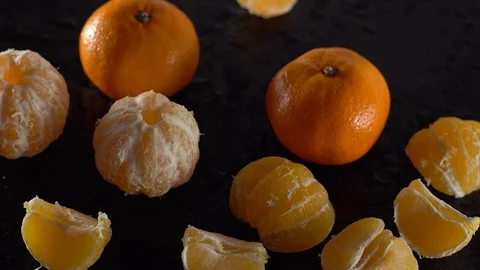 Rotating frash tangerines 動画素材 70053436
