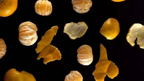 Rotating frash tangerines Stock-Footage 70073839