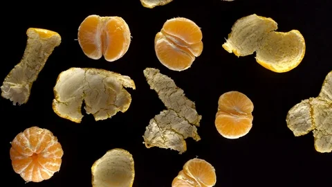 Rotating frash tangerines Vidéo 70084071