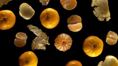 Rotating frash tangerines 動画素材 70084859