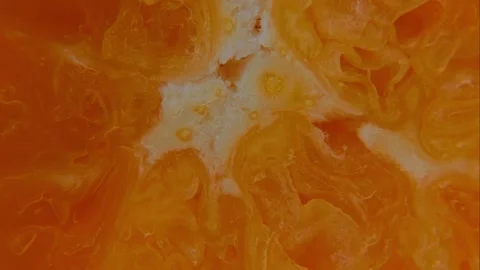 Rotating Fresh Orange Slice Macro Background Texture. 스톡 동영상 334575100