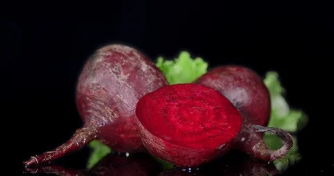 Rotating fresh ripe beets . Stock Footage 126142633