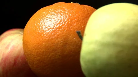 Rotating fruits - slow Stock Footage 1068731