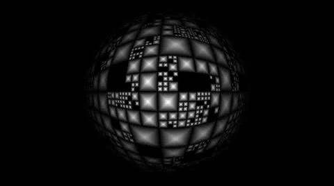 Rotating full-sphere (Planet of pyramids) Stock Footage 8870115