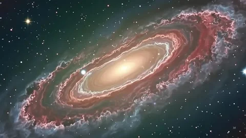 Rotating Galaxy Deep Space with Stars Celestial Animation Stock Footage 314241902