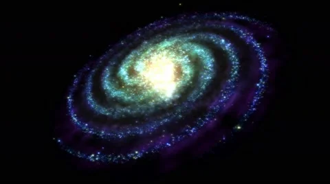 Rotating Galaxy, Milky Way - Loop Blue Stock Footage 56132845