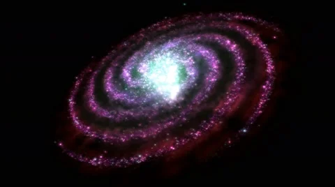Rotating Galaxy, Milky Way - Loop Red Stock Footage 56152744