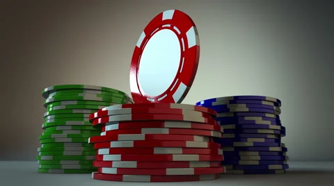 Rotating Gambling Chip Loopable Stock Footage 57750215
