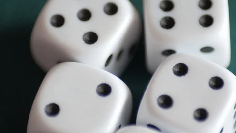 Rotating game cubes, dice Stock Footage 85695460