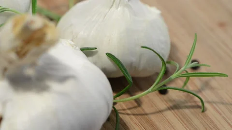 Rotating Garlic Stock Footage
