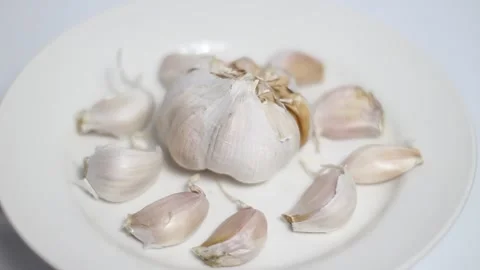 Rotating Garlic Stock Footage 222438316
