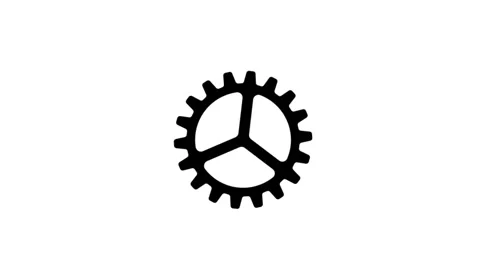 Rotating gear animation Stock Footage 196943034