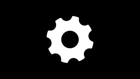 Rotating gear animation setting video animation Stock Footage 330523582