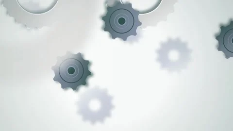 Rotating gear cogs meshed movement seamless loop motion background Video stock 345657857
