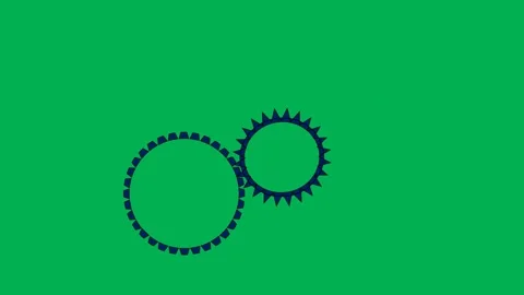 Rotating Gear Loader Animation Green Screen Black Background Seamless Loop Stock Footage 332048279