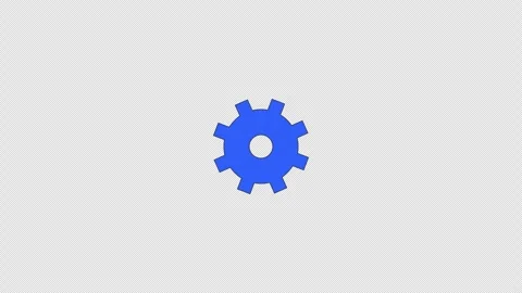 Rotating gear for settings 2D cartoon object animation Stock Footage 320064732