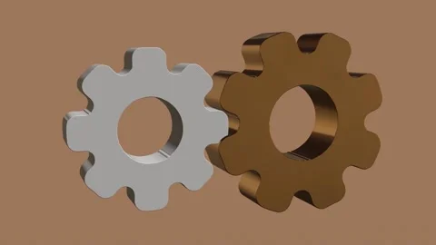 Rotating gears 3D loop background animation Stock Footage 221459250
