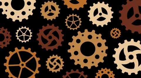 Rotating Gears, 4K Stock After Effects