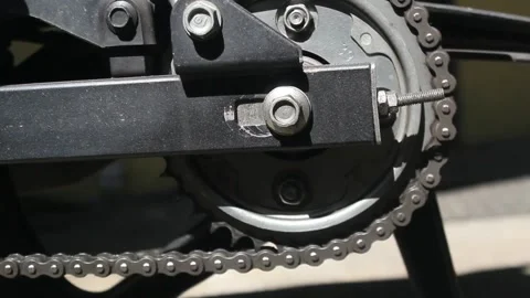 Rotating gears and chains Stock Footage 312881465