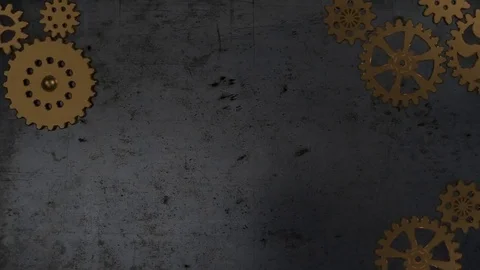 Rotating gears background. Seamless loop Stock Footage 69237951