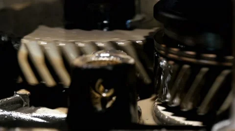 Rotating gears, close-up  Stock-Footage 60644793