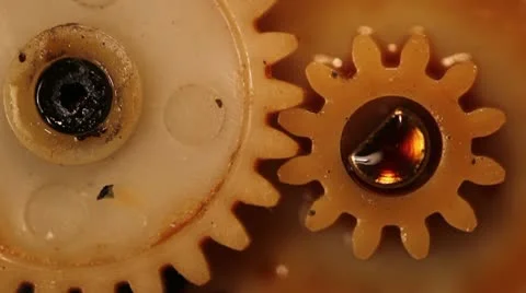 Rotating gears closeup Stock Footage 10593824